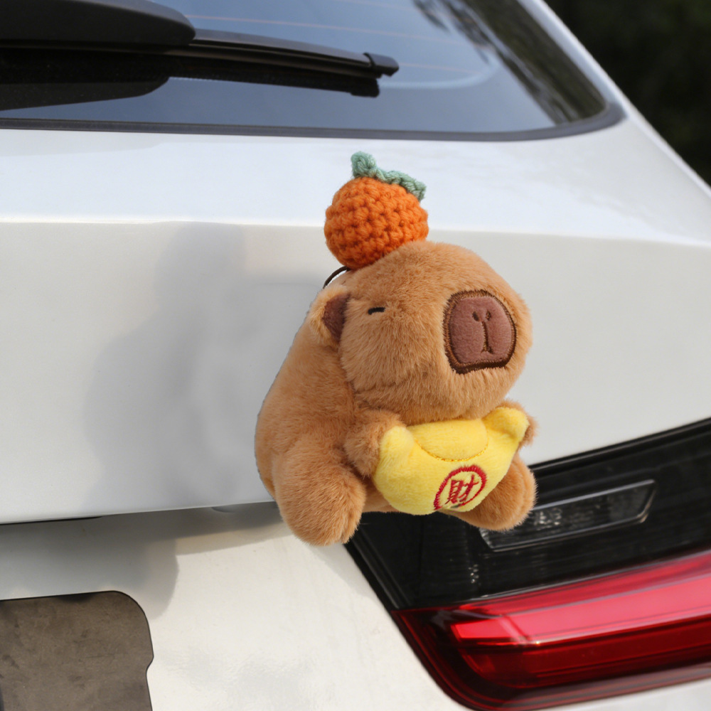 Aplicable para Tesla accesorios de cola de automóviles muñecas pegatinas de automóviles de muñecas Capibara clips muñecas accesorios de automóviles exteriores