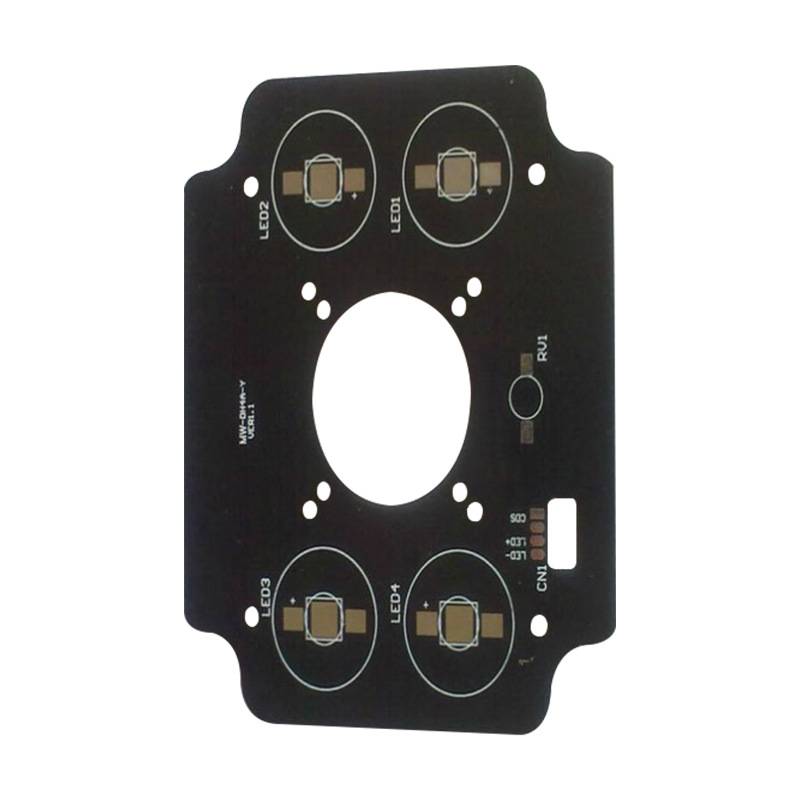 Planta de producción de placa de circuito de sustrato de aluminio de orificio medio extruido en frío de cuatro onzas, placa de lámpara 2835 de doble cara, sustrato de aluminio led