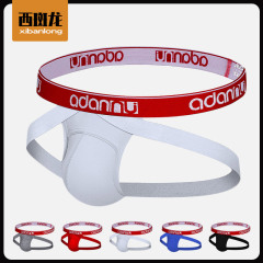 潮牌ADANNU男丁字褲低腰細窄邊後空雙帶提臀內褲夜店情趣T褲同志