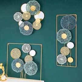 东南亚简约现代墙面装饰挂件家用店铺桌面摆件手绘铁艺工艺品镜子