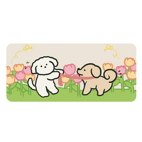 Cute lines small dog large mouse pad girly heart study office dorm home use cartoon desk pad keyboard mat
