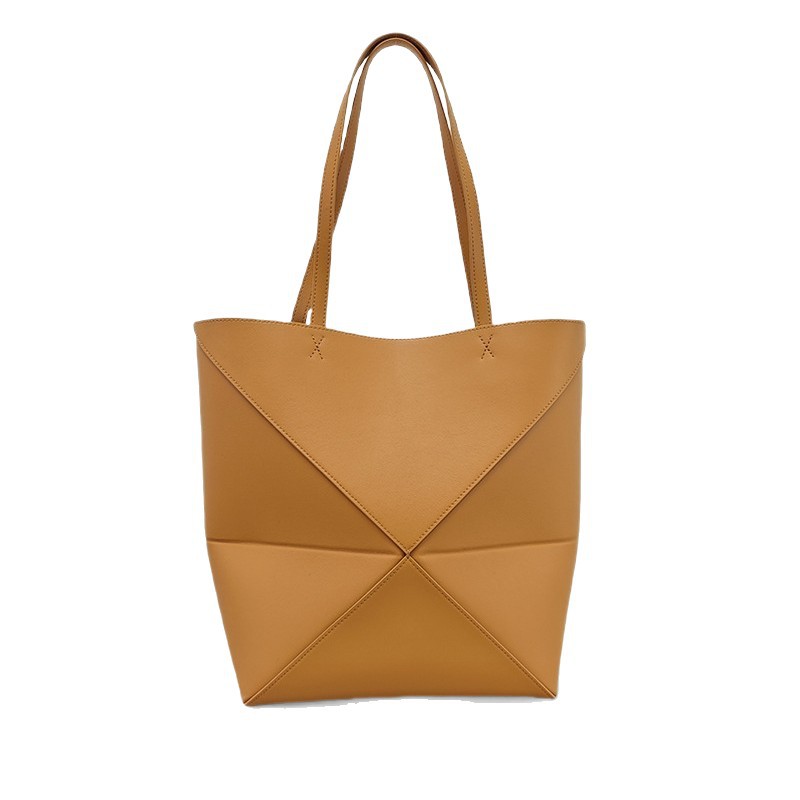 Large Capacity Geometric Shoulder Bag For Women High End Leather_voghion.com