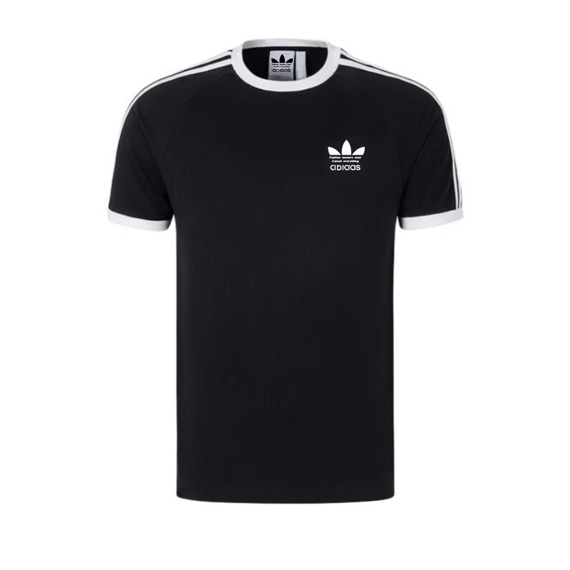 Clover Basic Classic Embroidery Label Men's and Women's Sports Leisure Loose Cotton Short-sleeved T-shirt Top