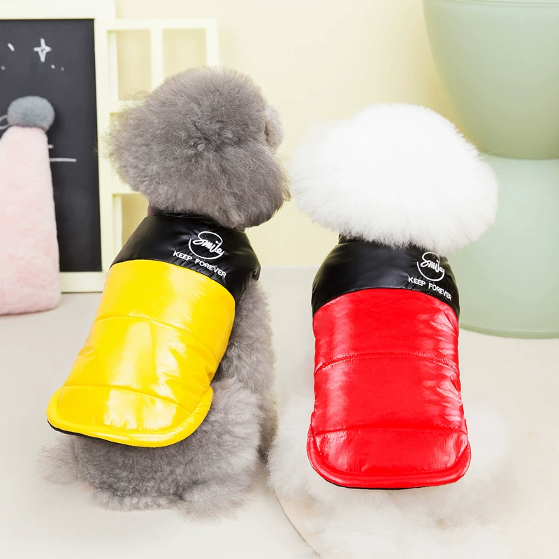 Одежда для щенков больших собак осень-зима золотистый ретривер Лабрадор утолщенное двухногое ватное пальто с вышивкой на молнии Хлопок