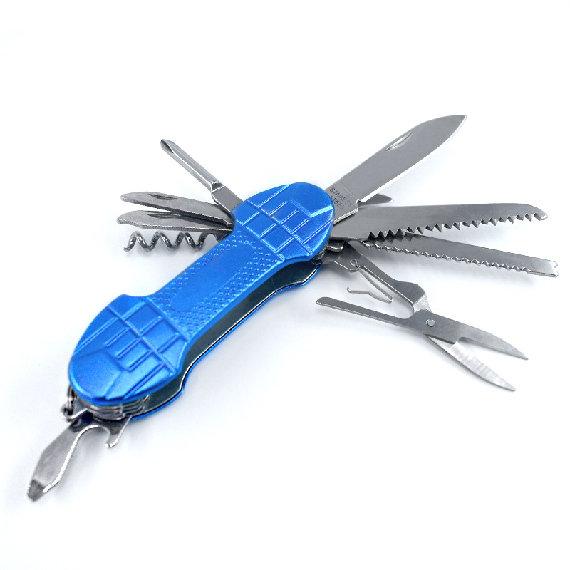 11开铝柄军刀多功能工具刀户外野营EDC工具折叠小刀礼品