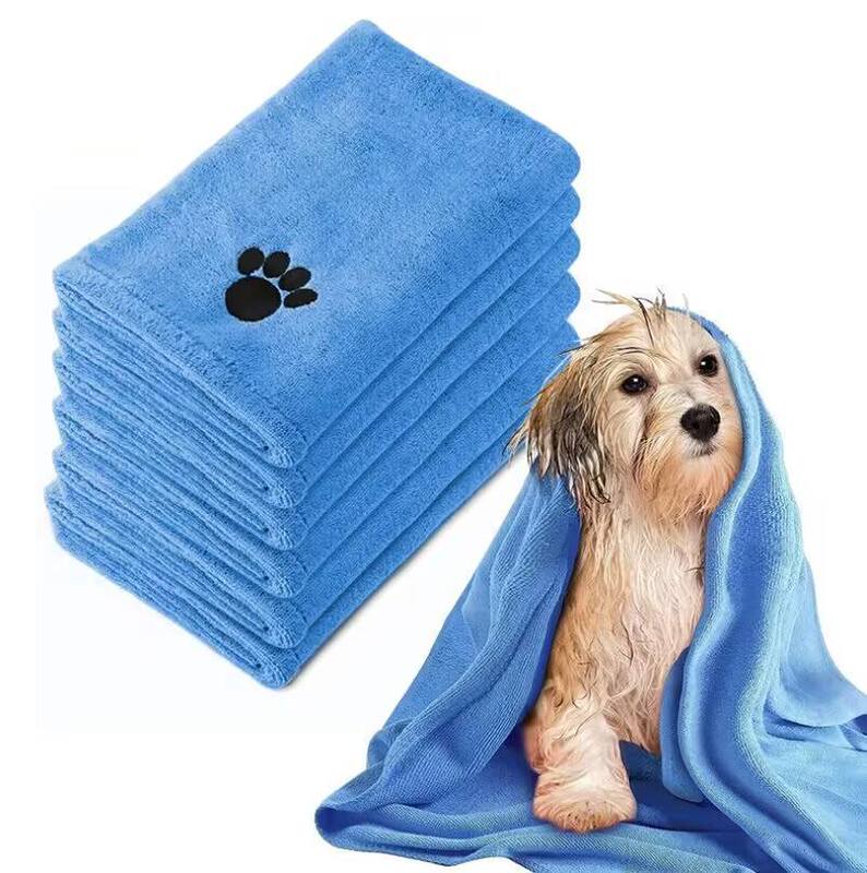 Cross-Border Pet Towel, Bath Towel, Mat, Quick-Drying, Water-Absorbent, Customized, Oversized, Bathing, Ultra-Fine Fiber Cat and Dog Towel, Bath Towel