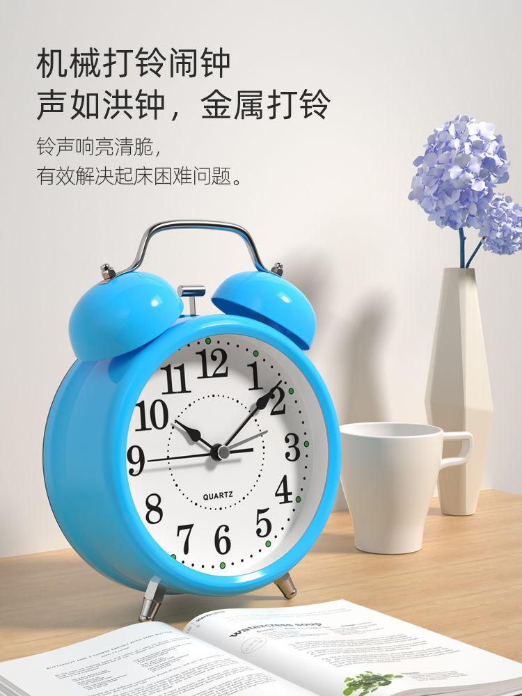 알람 시계 학생들은 2024 개의 새로운 침대 옆 작은 알람 시계 어린이 시계 남학생과 여자를위한 야간 조명 상수