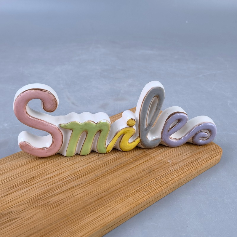 Inglés creativo letras de cerámica decoración de la casa moderna sala de estar escritorio dormitorio regalo de cumpleaños regalo de amor