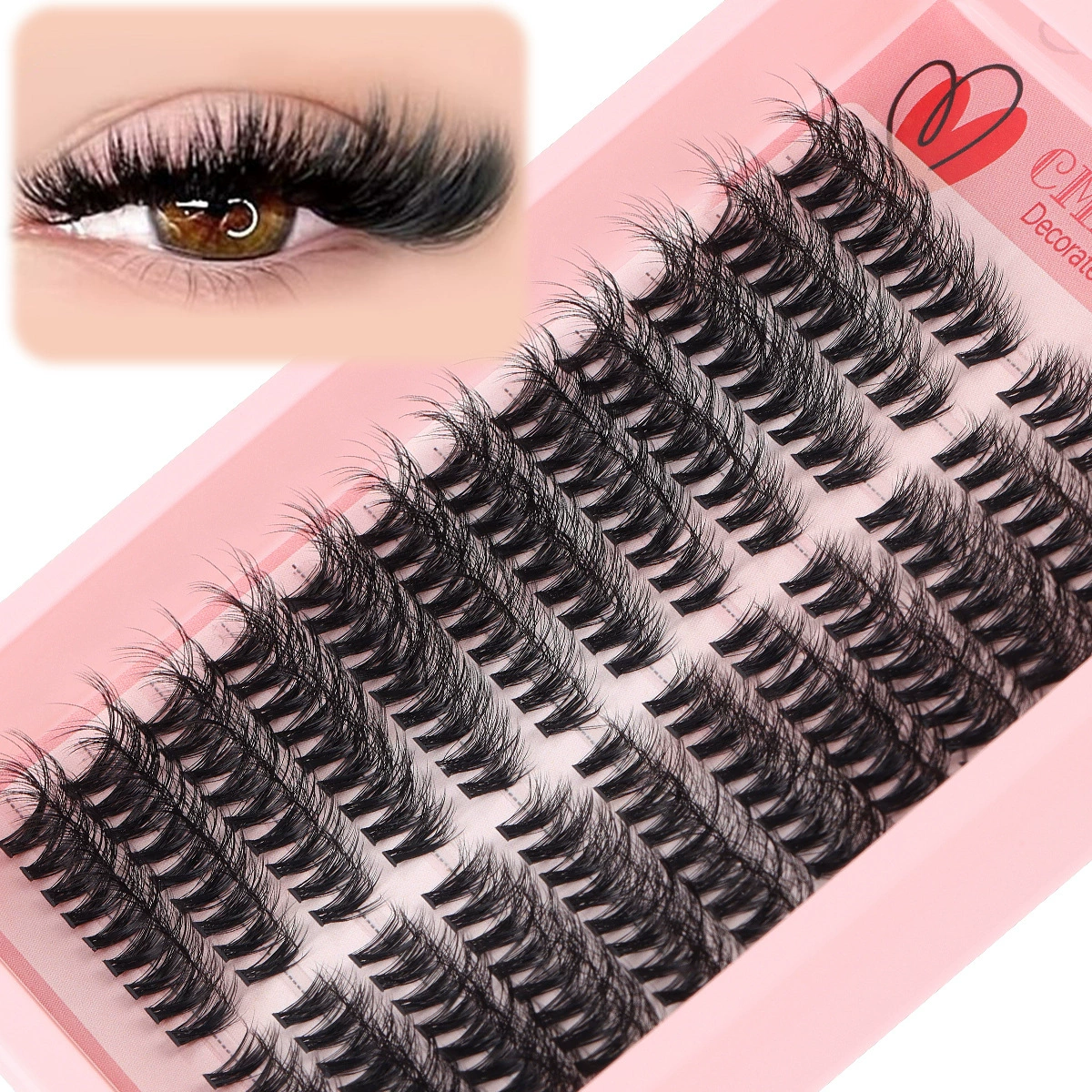 Cluster D-curve False Eyelashes, 216 Single Clusters, 8–16 mm, DIY Segmented Grafting Sets
