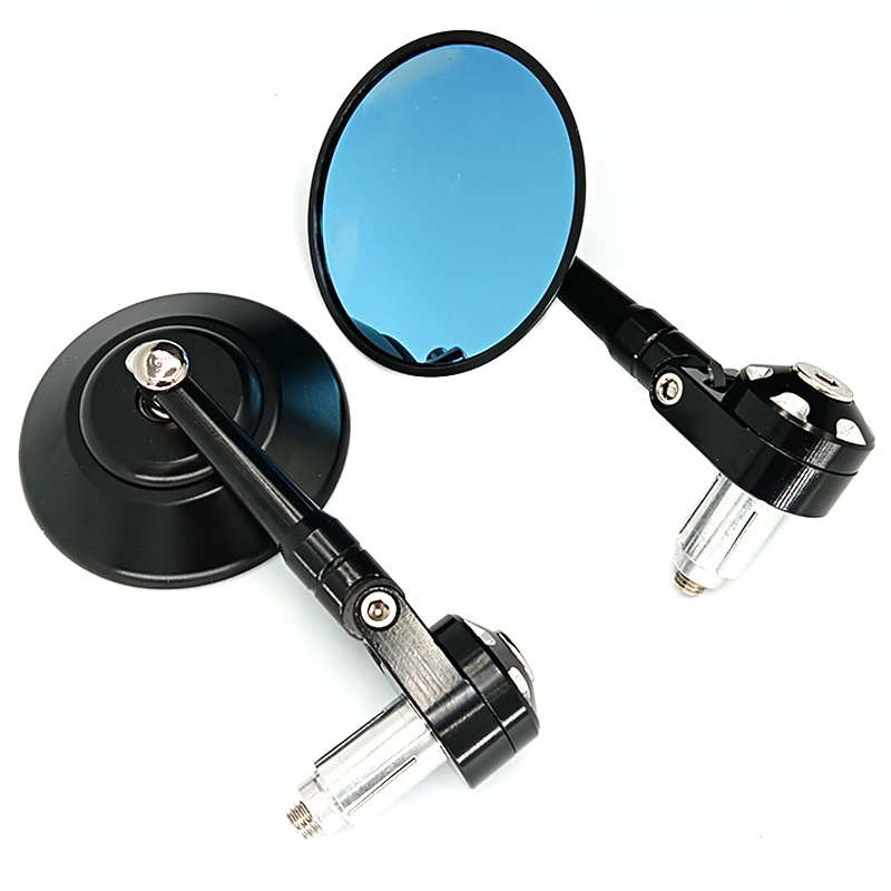 Cross-border hot selling motorcycle handle mirror modified aluminum alloy rearview mirror folding HD universal rearview mirror handlebar mirror