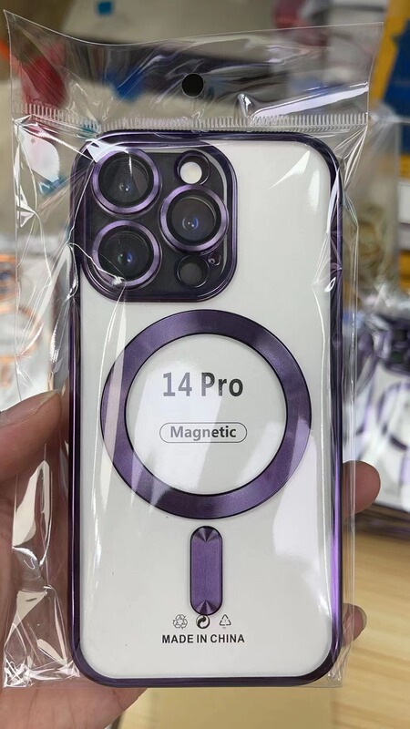 Apple 17ProMax 電気メッキ磁気充電携帯電話ケース iPhone15 レンズフィルムオールインクルーシブ 16E 保護カバーに適しています。|undefined