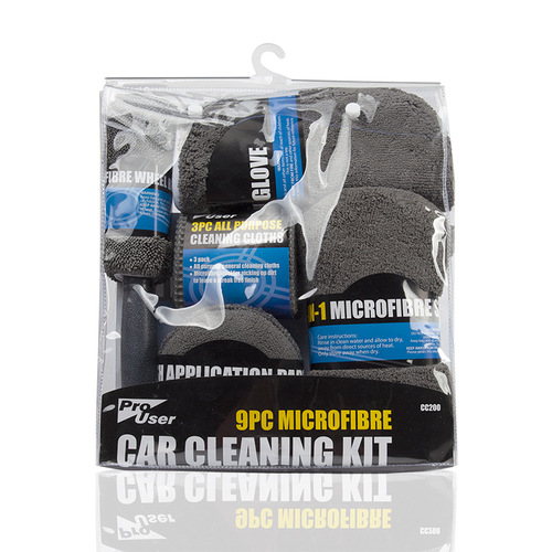 Car Wash Cleaning 9 Piece Set Car Cleaning Tire Brush Waxed Cotton Towel Gloves Sponge Block Car Beauty Gift