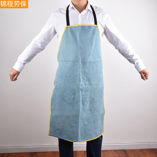 Cross-border cowhide welding apron, anti-spark splash heat insulation welding workwear, thickened welding protective work uniform