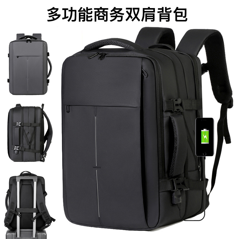 Travel-Friendly Multi-Compartment Laptop Bag, Water-Resistant Portable Backpack, Business Expansion Large-Capacity Backpack