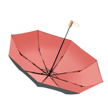 ONE雙層傘黑膠傘太陽傘遮陽晴雨傘折疊防紫外線傘小黑傘