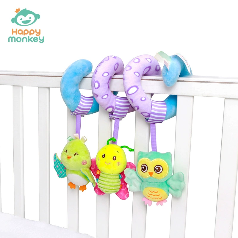 Мягкая подвеска-погремушка Happy Monkey с животными на коляску и кроватку