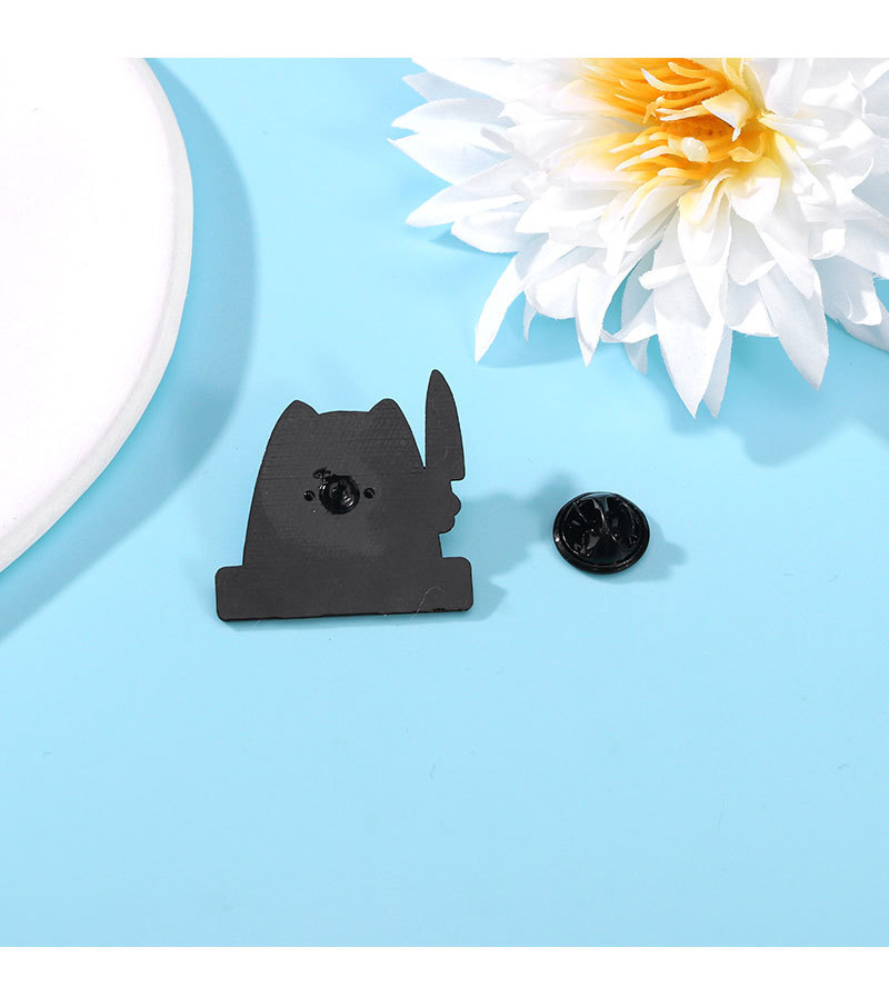 8g Weight Brooches Classification Alloy Material Letter, Cat Pattern Enamel Craft Cartoon Style Cute Sweet Pin Letter Cat Alloy Enamel Unisex Brooches 6