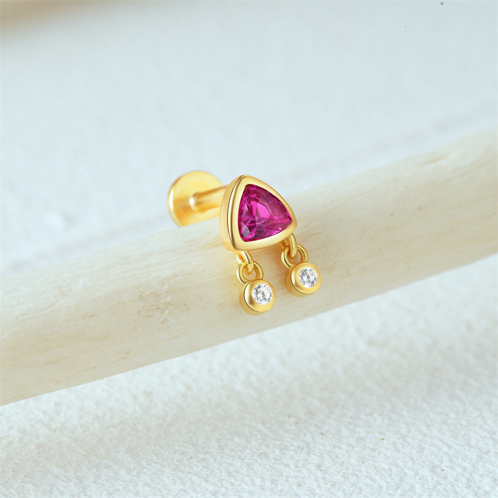 2g Weight Zircon Inlay Material Ear Studs Classification 1 Piece Quantity Daily, Street Occasion 925 Sterling Silver Material Geometric Pattern Women's Gender Plating Design Casual, Simple Style Style 1 Piece Ear Cartilage Rings & Studs Casual Simple Style Geometric 925 Sterling Silver Plating Zircon 12