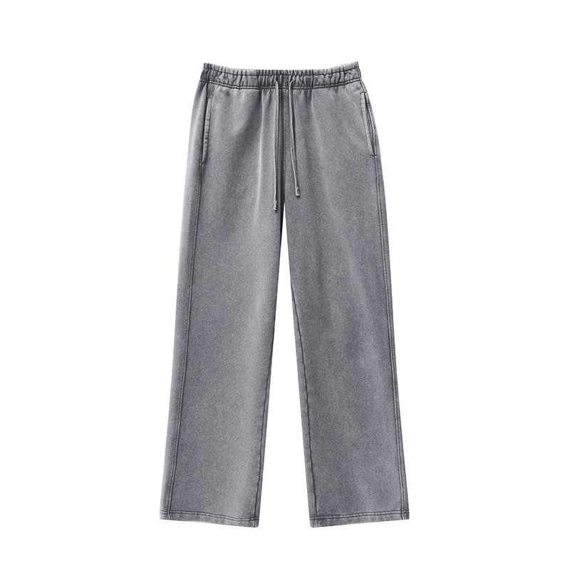 400g distressed brushed sweatpants dark gray