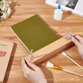 新款实木夹书器小型自制过滤器夹板古籍修复夹书器无线胶压纸器