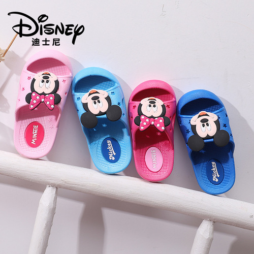 Disney Mickey and Minnie Spring and Summer New Baby Croc Shoes Anti-Slip Home Indoor Bathroom Outdoor Wear Beach Swimming