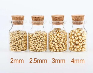 Genuine 18K Gold Spacer Beads Passepartout Gold Beads Au750 Gold Beads Light Beads Gold Beans K Gold Accessories Wholesale