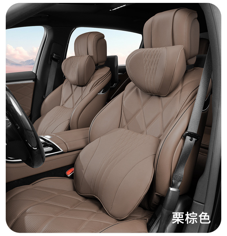 Cross-border car interior products headrest lumbar car seat back cushion advanced sense car neck protection neck pillow suit