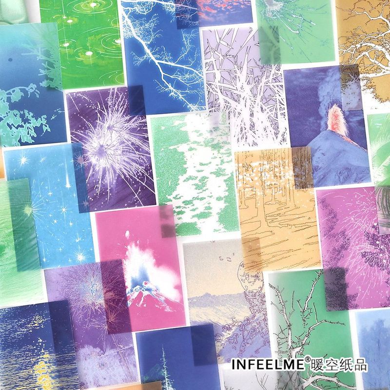 霁旅Infeel.me瞬息回想系列硫酸纸素材包 ins风手账装饰素材纸|undefined