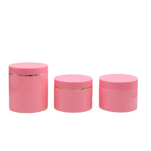 PET wide-mouth bottle 500g high-end pink cream ointment jar cosmetic large capacity plastic dividing bottle