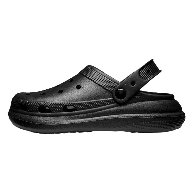 Внешняя торговля Взрывы Монохромная обувь с отверстиями Мужская летняя верхняя одежда Тапочки Баотоу Спорт на открытом воздухе Нескользящие износостойкие пляжные сандалии