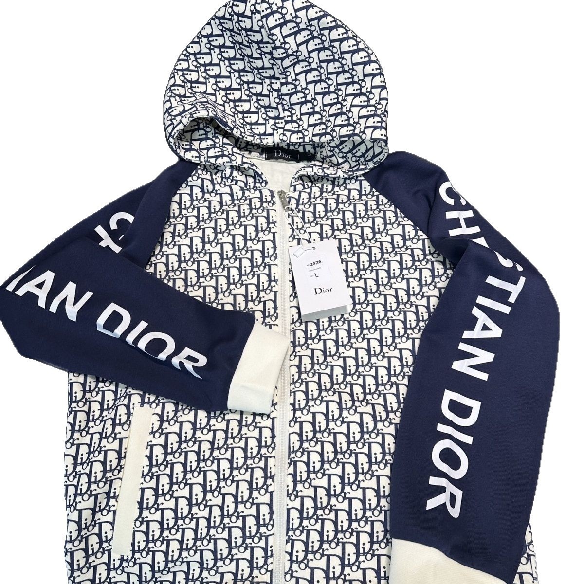 2026 High-End Version Trendy Brand New Jacquard Men's Letter Fashion Casual Trendy Couple's Hooded Popular Jacket