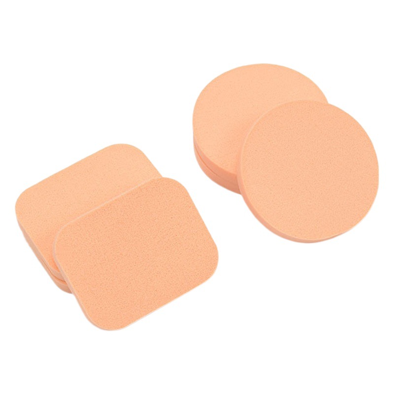 Foreign trade disposable small powder puff dry and wet dual-use small size round makeup remover cotton makeup tool size powder puff wholesale