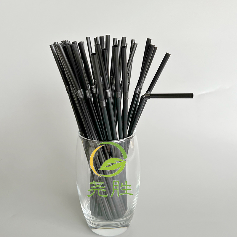 Transfronterizo de grado alimenticio desechable multicolor codo color serie jugo leche té plástico paja Plasticstraw