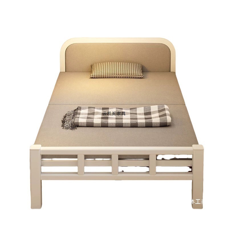 Fábrica directa cama plegable cama individual doméstica siesta de almuerzo para adultos cama pequeña de 1.2 metros reforzada cama de placa dura cama extra