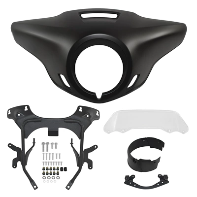 Motorcycle front windshield Rebel CMX1100 modified pig - matt-black-headlight-cover-transparent-windshield
