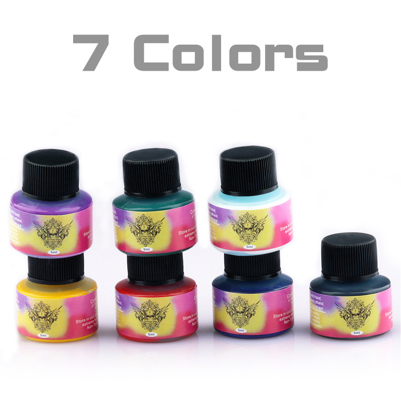 La tinta del tatuaje del pigmento de la práctica del tatuaje de la venta caliente transfronteriza integró la pintura de la aguja 5ml pequeña tinta de la práctica de la niebla del Diablo