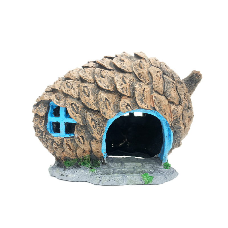 Adorno de Paisajismo para Peceras, Diseño de Piña, Escondite para Reptiles y Hámsteres, Decoración Personalizada para Acuarios, Éxito de Ventas en Xiaohongshu