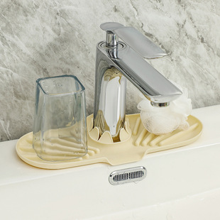 Drain Mat Kitchen Faucet Drain Rack Non-Slip Sink Storage Mat Washstand Cup Soap Mat