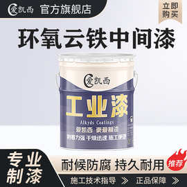 爱凯西环氧云铁中间漆厂家批发钢结构耐候油漆金属桥梁打底防护漆