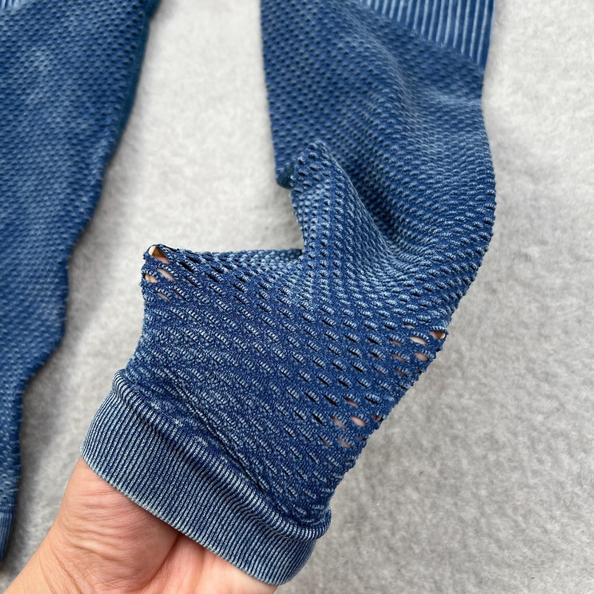 Pantalones de yoga sin costuras huecos de malla, pantalones de fitness de cintura alta, glúteos, lavado de mujer, deportes, esculpir el cuerpo, melocotón ajustado