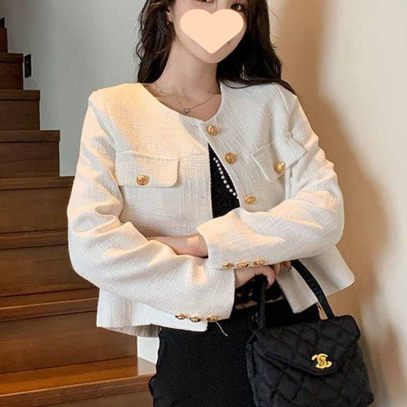 韩系秋装2025新款洋气短款小香风外套女气质名媛高级感小个子上衣|undefined