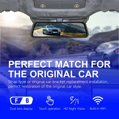 Dual-lens 10inch full-screen Driving recorder