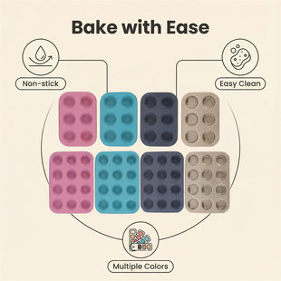 Cross-border cake mold non-stick 6-hole 12-cup round egg tart mold flat bottom muffin cup muffin baking pan baking mold