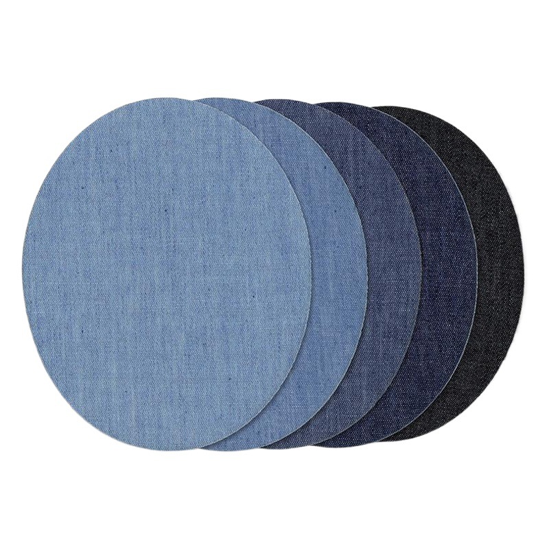 Bordado Denim Corte rectangular oval adhesivo parche de tela parche bolsa de corte codo pantalones rodilla parche