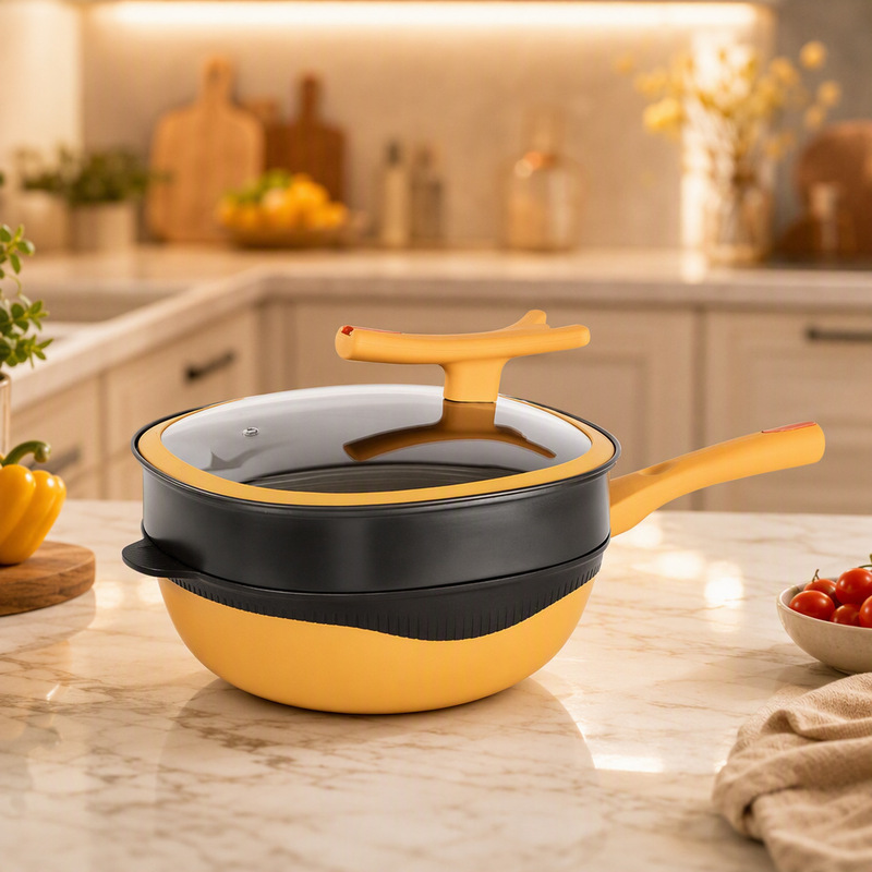 One-Piece Drop-Shipping Titanium Jiyan Cast Non-Stick Pan Maybell's Same Model Is Now Available, Large Quantity Can Be Negotiated for Healthy Cooking