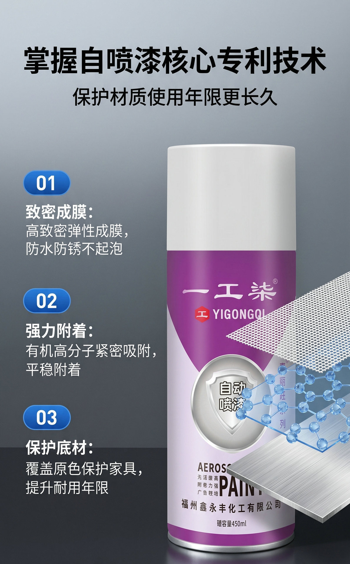Automatic Spray Paint 450ml Hand-Operated Spray Paint for Cars, Metal, Walls, Graffiti, Black, White, Color-Changing Paint