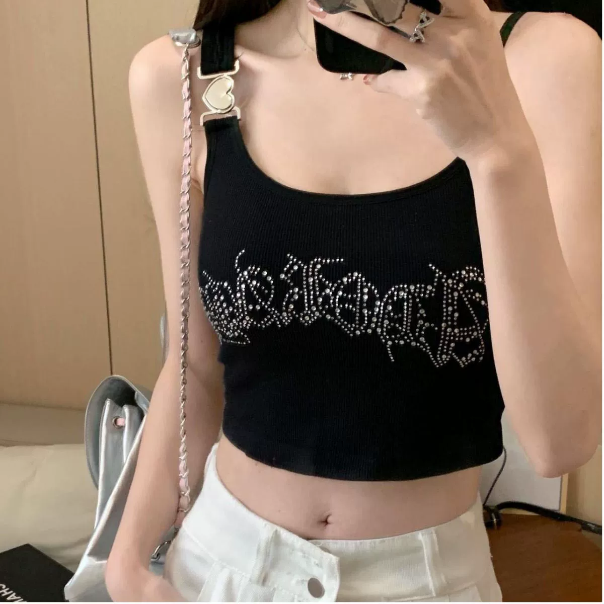 Чистая горячая девушка с горячим бриллиантом без рукавов камзол жилет женщина с нагрудным ковриком