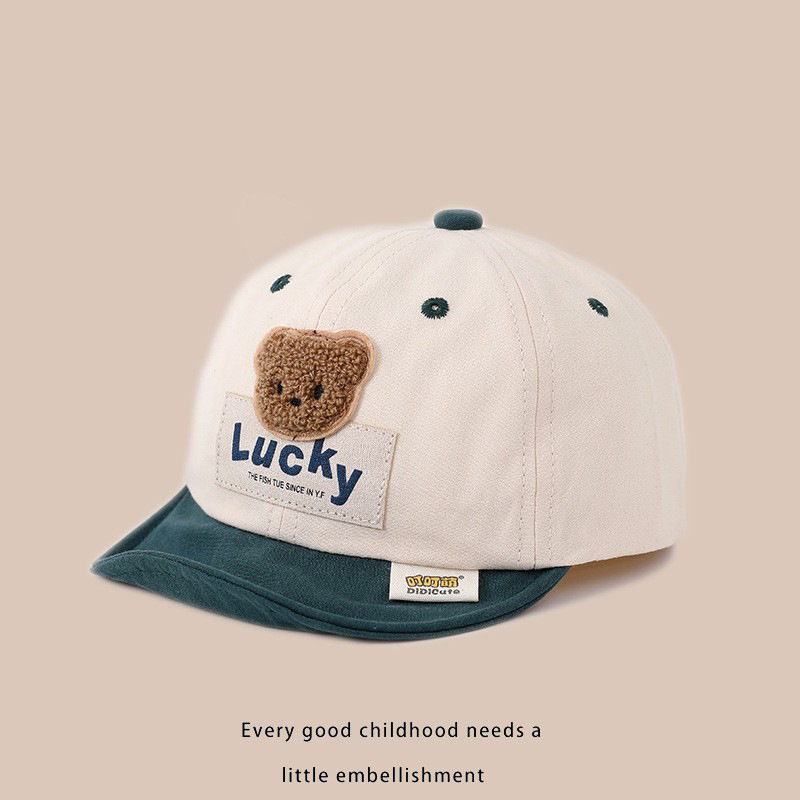 Sombreros bebés primavera y otoño lindos osos bebés varones sombreros de pato de verano niñas sombreros de béisbol de borde suave delgados