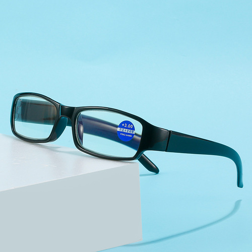 Blue-light-blocking reading glasses for men and women, mid-to-elderly models with small frames—street vendor wholesale, PC full-frame, manufacturer-direct bulk sales