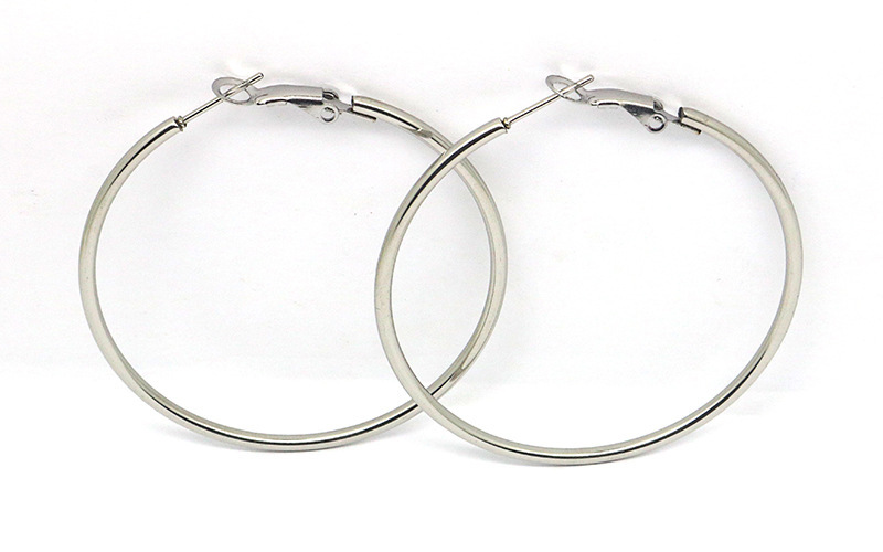 Simple Style Geometric Stainless Steel Plating Earrings 1 Pair